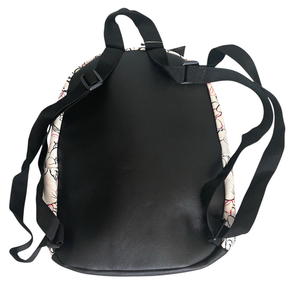 Disney Minni Mouse White Pink and Black Patterned Mini Backpack New With Tags - Picture 2 of 4